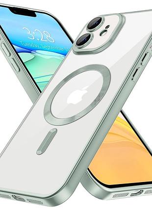 Чохол fiji chrome для apple iphone 12 з magsafe та захистом камер матовий mint green