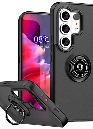 Чехол fiji colorframe для tecno camon 50 (cn5) матовый бампер с кольцом подставкой black