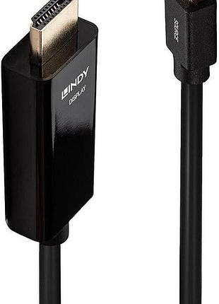 Кабель-адаптер 2 м displayport-hdmi lindy пассивный кабель для подключения пк к дисплею или проектору