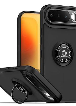 Чехол fiji colorframe для realme 16 5g (rmx5171) матовый бампер с кольцом подставкой black