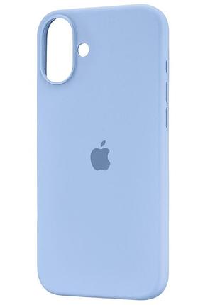 Чехол fiji silicone case для apple iphone 16 plus бампер накладка soft touch с микрофиброй lilac