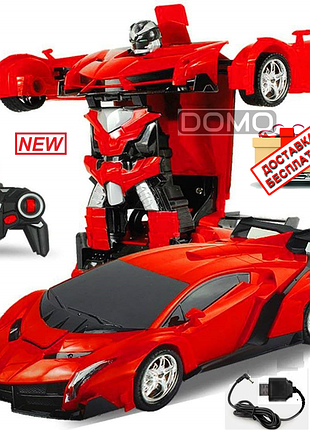 Машинка трансформер на радіокеруванні lamborgini robot car rc 1:18 машина на акумуляторі