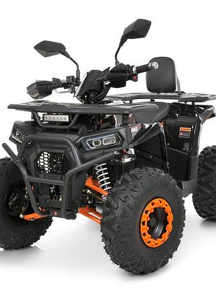 Электроквадроцикл 1450w с mp3, до 50 км/ч, нагрузка до 82 кг, черно-оранжевый (hb-ffn1450-2-7(mp3))