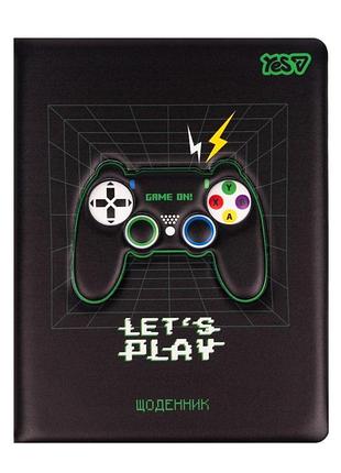 Дневник школьный yes gamepad pu, жесткий, a5, 40 листов