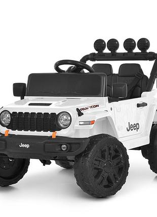 Джип m 6312eblr-1(24v) радіок2.4g,2мотори200w,1акум24v5ah,eva,usb,mp3,шкіра,світ,муз.білий