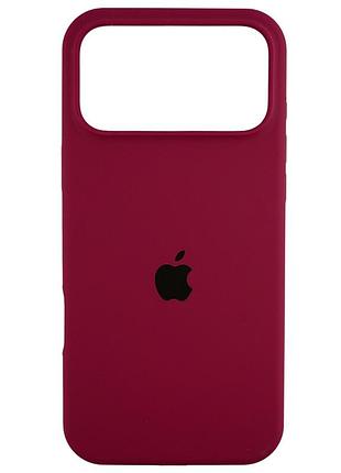 Чохол fiji silicone case для apple iphone 17 pro бампер накладка soft touch з мікрофіброю maroon