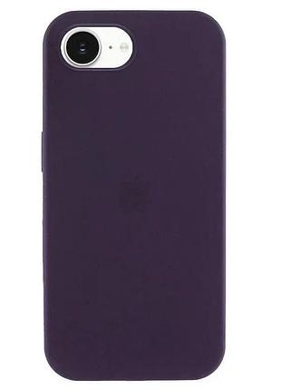 Чохол fiji silicone case для apple iphone 16e бампер накладка soft touch з мікрофіброю dark aubergine