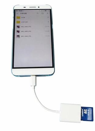 Адаптер для type-c на sd card reader usb-c auf sd kartenleser переходник для usb-c на картридер sd card 2