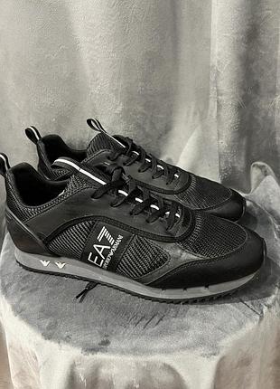 Кросівки чоловічі ea7 emporio armani чорні з сірими акцентами