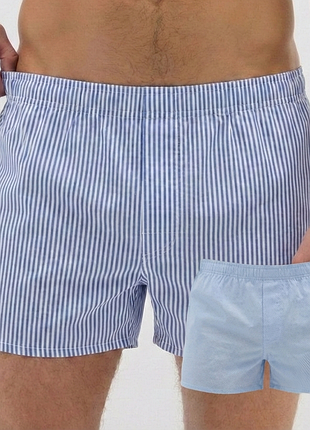 Боксери, сімейні труси чоловічі ovs 2-pack boxer regular fit р.m блакитний
