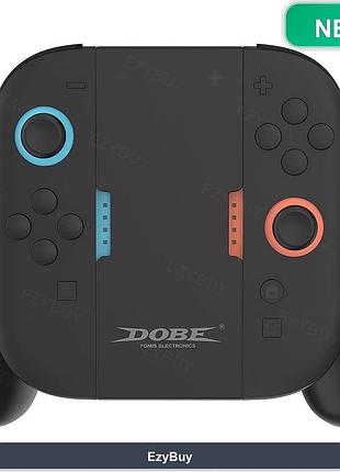 Зарядный грип tns-3177b для nintendo switch 2 joy-con, черная эргономичная ручка с индикацией и usb type c