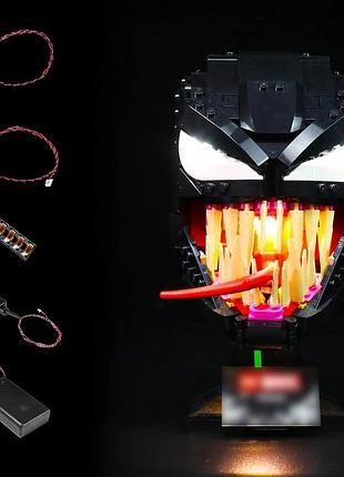 Комплект світлодіодної підсвітки для lego 76187 marvel venom mask led-підсвітка для конструктора p24302