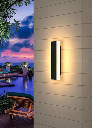 Светодиодный настенный светильник luolong 20 см 8 вт led 3000 к современный наружный бра