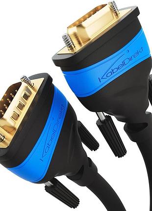 Кабель з vga-роз'ємом kabeldirekt vga-kabel 2 м якісний кабель vga-vga для монітора