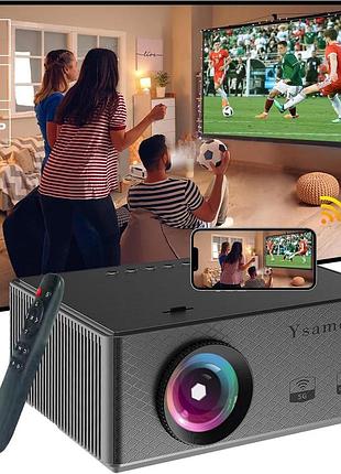 Компактний wi-fi/bluetooth проєктор з full hd 1080p ysametp mini projector мультимедійний проєктор із динаміком