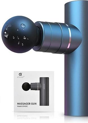 Мини-массажный пистолет arboleaf massager gun cm20c массажный пистолет для глубокого массажа тканей, 4 насадки