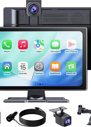 Автомобильный экран 9-дюймов carplay wonsidary сенсорный автомобильный экран с видеорегистратором и камерой заднего вида