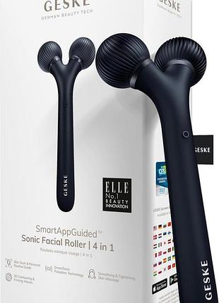 Ультразвуковой ролик для лица 4в1 geske sonic facial & body roller домашный аппарат для ухода за лицом