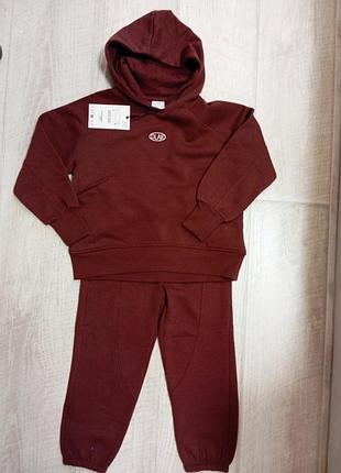 Костюм  zara на флісі коричневого кольору