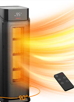 Керамічний нагрівач space heater dh-qn34 2000 вт портативний електричний баштовий тепловентилятор