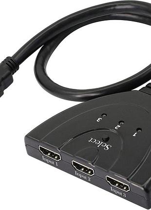 Hdmi-переключатель hdmi switch 3 in 1 out разветвитель для подключения 3 источника hdmi-сигнала