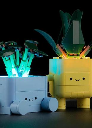 Комплект светодиодной подсветки для lego 10349 botanical little smiling plants yeabricks llk766 комплект без lego в комплекте