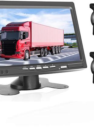 Автомобильный монитор wireless backup camera system a4008 монитор с 2 камерами заднего вида для авто