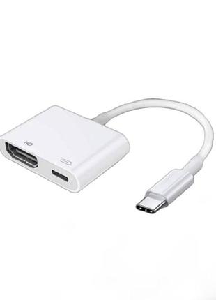 Цифровой адаптер usb-c digital av adapter pd/100w компактный переходник с usb-c на hdmi 4k/60hz