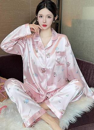 Піжама для дівчинки hello kitty, рожева, 152-160 см 10-13 років (10400)