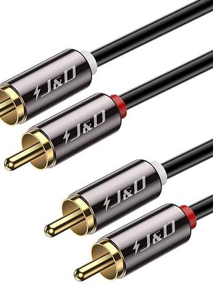Аудиокабель 3 м rca j&d высококачественный двойной аудиокабель