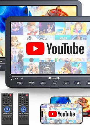 2 шт. автомобильный dvd-плеер gonavidio portable video player nb0522b-n1 мультимедийный плеер с 10,5-дюймовым экраном