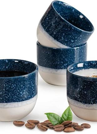 4 шт. набор чашек для эспрессо espresso cup set 120 мл керамические чашки для напитков, мини-кружки для кофе