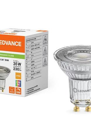 10 шт. світлодіодні лампочки 3.4 вт ledvance ac57999 led par16 35 36 dim 230 lm точкові led-лампочки