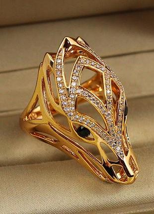 Кільце xuping jewelry вовк охоронець р 21 золотисте
