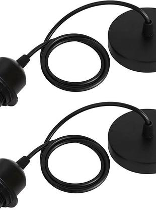 2шт. комплект подвесных патронов с кабелем 100 см e27 bulb holders set потолочные подвесной держатель лампы