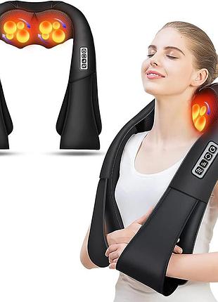 Массажер для шеи и плеч aerlang neck massager шиацу массажер с подогревом, эллектрический массажер
