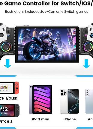 Игровой контроллер для смартфона mobile game controller mc500 беспроводной контроллер для android/iphone/switch/oled 8