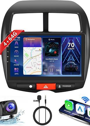 Автомагнитола hodozzy sh4amhod android car qc 4250 8 core 4g+64g 10.1" магнитола для mitsubishi asx 1/citroen c4/peugeot 4008