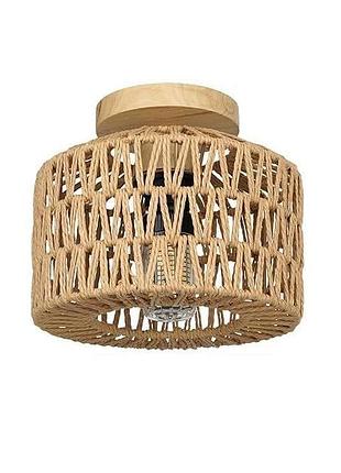 Стельовий світильник 21,5х17 см frideko home l01084-12-32cm-eu вінтажний стельовий світильник з абажуром із ротанга