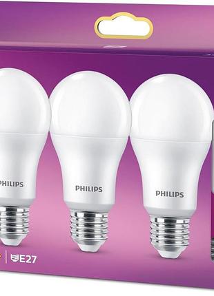 Комплект із 3 світлодіодних ламп philips 3pcs 100 w 2700 k 1521lm енергоощадна лампа із широким кутом освітлення