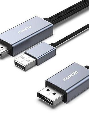 Кабель завдовжки 1.8 м benfei hdmi to displayport кабель для під'єднання пристроїв з hdmi виходом до моніторів