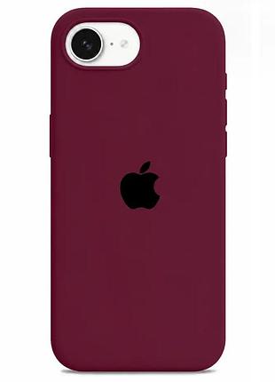 Чохол fiji silicone case для apple iphone 16e бампер накладка soft touch з мікрофіброю maroon
