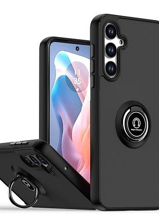 Чехол fiji colorframe для samsung galaxy s26 fe 5g (s741) матовый бампер с кольцом подставкой black