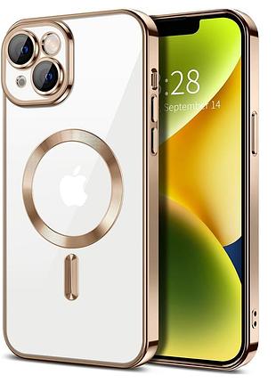 Чехол fiji chrome для apple iphone 13 с magsafe и защитой камер brown