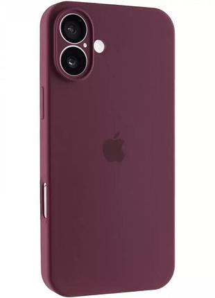 Чехол fiji silicone case full camera для apple iphone 17 бампер накладка с защитой камеры plum
