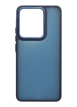 Чехол fiji lens для xiaomi redmi 15c бампер матовый с защитой блока камер blue