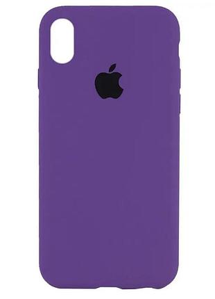 Чохол fiji silicone case для apple iphone xs бампер накладка full soft amethyst
