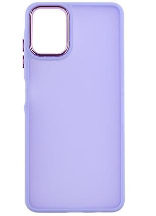 Чехол fiji lens для samsung galaxy a07 (a075) бампер матовый с защитой блока камер violet