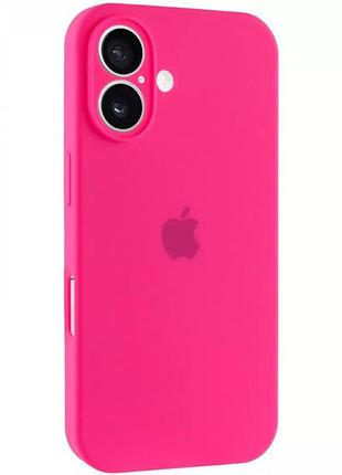 Чехол fiji silicone case full camera для apple iphone 17 бампер накладка с защитой камеры hot pink