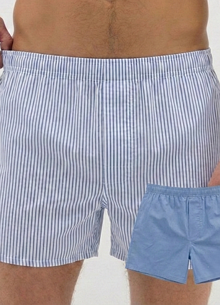 Боксери, сімейні труси чоловічі ovs 2-pack boxer regular fit р.m блакитний
